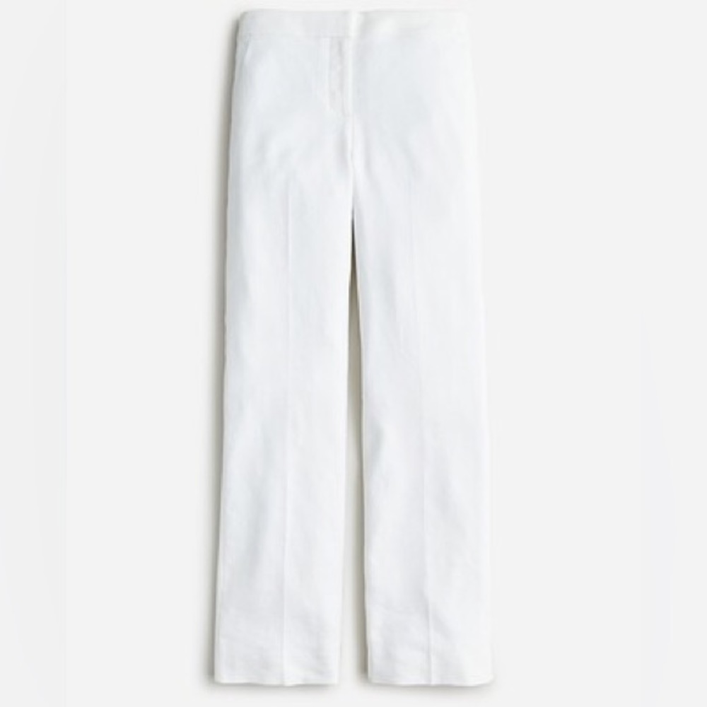 J. Crew Willa full-length flare pant in stretch linen blend size 10P